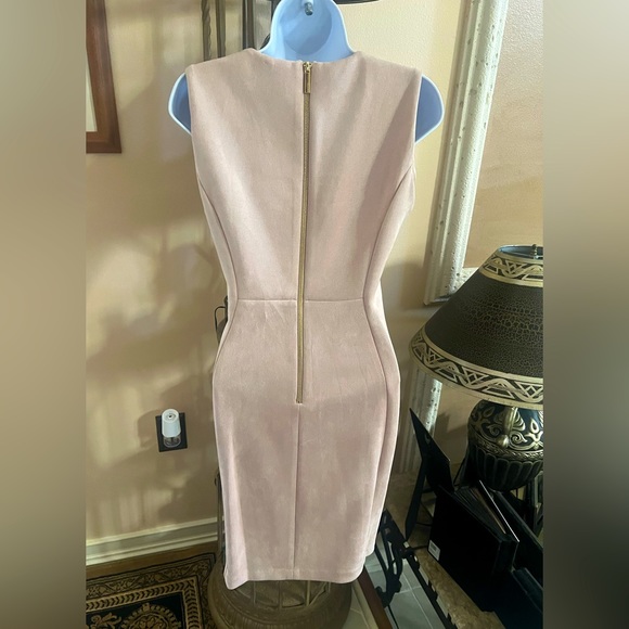 CALVIN KLEIN Petite Faux-Suede Sheath Dress 10P - Picture 8 of 16